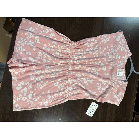 Harper Canyon Pink Leopard Hearts Romper- size 8 - Picture 3 of 3